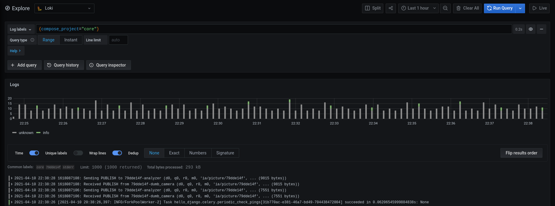 Grafana explore